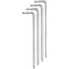 QUARKZMAN Chiave Esagonale Torx Forma L da 4pz T30 Lunghezza 5,31 Pollici Chiave Esagonale Stella 6 Punti Acciaio Carbonio per Riparazione Auto, Moto, Tono Argento