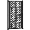vidaXL Cancello da giardino nero 100x175 cm in acciaio con design a croce