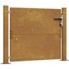 vidaXL Cancello da giardino 100x100 cm in acciaio Corten