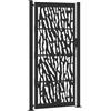 vidaXL Cancello da giardino nero 100x200 cm in acciaio con design a