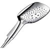 hansgrohe Raindance Select E - Doccetta per doccia, Doccino con 3 getti, Soffione doccia quadrato (150 x 150 mm) con funzione anticalcare, cromo, 26550000