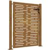 vidaXL Cancello da giardino 100x150 cm in acciaio Corten design quadrato