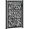 vidaXL Cancello da giardino nero 100x150 cm in acciaio con design a