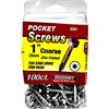 Milescraft 52010003 2,5 cm tasca pocket-hole - - include 100, T20 Star, pan testa viti