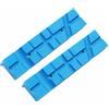 BE-TOOL Confezione da 2 cuscinetti protettivi per morsa in gomma, 125 mm, design multi-scanalatura, ganasce morbide per legno, metallo, plastica, tubi