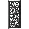 vidaXL Cancello da giardino nero 100x200 cm in acciaio design leggero