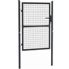 vidaXL Cancello da Giardino in Rete di Acciaio Zincato 100x125 cm Grigio