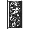vidaXL Cancello da giardino nero 100x175 cm in acciaio con design a