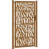vidaXL Cancello da giardino 100x200 cm in acciaio corten con design a