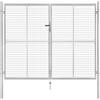 vidaXL Cancello da Giardino in Acciaio Zincato 306x200 cm Argento