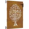 vidaXL Cancello da giardino 85x150 cm in acciaio Corten con design ad