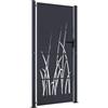 vidaXL Cancello da giardino antracite 100x175 cm in acciaio design erba