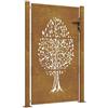 vidaXL Cancello da giardino 100x125 cm in acciaio Corten con design ad