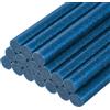 QUARKZMAN 16Pz Stick Colla a Caldo Mini per Pistola 7mm x 100mm Colla a Caldo Bastoncini Piccoli Ricariche, Glitterato Blu Brillante
