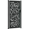 vidaXL Cancello da giardino nero 100x200 cm in acciaio design fiamma