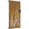 vidaXL Cancello da giardino 85x200 cm in acciaio Corten con design erba