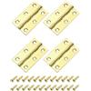 QUARKZMAN 4pz Cerniere a Farfalla Pieghevoli 2 Cerniere Cerniere Tono Oro | a Farfalla Ottone Porte Piccole, Farfalla Armadi Pieghevoli, con Viti, per Porte Scatole Legno Finestre Comò