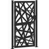 vidaXL Cancello da giardino nero 100x175 cm in acciaio design leggero