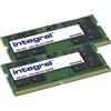 Integral 16GB DDR5 So-DIMM Kit RAM (2X 8GB) 5600MT/s PC5-44800 CL46 Modulo di memoria per laptop/laptop/Macbook/NUC