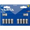 VARTA CR2, CR15H270, 6206301461, Batteria Litio, 3 Volts, Diametro 15,6 mm, Altezza 27 mm, 920 mAh, confezione risparmio 10 pile