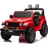 AZIAMOR Auto Elettrica Jeep Wrangler Rubicon 2 Posti 12V con Telecomando colore Rosso