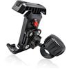 JXRSKJ Supporto per telefono per moto, anti-vibrazione, compatibile con le maniglie per i diametri dei tubi da 17,5 - 30 mm, compatibile con smartphone da 4,7 - 7 pollici, porta telefono MTB universale a 360