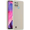 HULLIN Custodia per Telefono in Silicone Colorato, Adatta per Realme C21Y / Realme C25Y (6.5) - Bianco antico