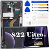 SRJTEK Originale per S22 Ultra 5G Schermo di Ricambio per Samsung Galaxy S22 Ultra 5G LCD per S22 Ultra 5G Display per SM-S908, SM-S908B Digitizer Touch Screen Assembly Parti di Riparazione con Telaio