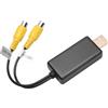 Cpolebev Interfaccia Box Adattatore Uscita Video da USB A CVBS Connessione al Monitor Dispositivo di Visualizzazione per Android Radio Multimedia Durevole Facile Installazione (A)