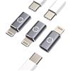 HOYULLI Adattatore per caricabatterie rapido da USB C femmina a maschio Lightning da 27 W (confezione da 3) Connettore per cavo di ricarica e sincronizzazione dati per iPhone 14 13 12 11 Pro Max Mini Xs Se 7