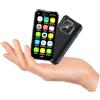 Longben Mini Smartphone, 3,88 pollici 4G Full Screen Smartphone Android 12, impermeabile, riconoscimento facciale, doppia scheda SIM, GPS, Otc, Google Play Unlock Phone (nero, 6 GB + 128 GB)