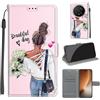 SIENIANLINE Cover per Honor Magic8 Pro custodia portafoglio Ragazza | Chiusura magnetica, Scomparti carte, Funzione supporto, Pelle PU flip cover per Honor Magic8 Pro