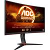 AOC Gaming Monitor C27G2Z3/BK 27 pollici Curvo 1920x1080, FHD, 280Hz, Fast VA Panel, 1ms GtG, Height Adjustment, (HDMI2x 2.0 DP 1x 1.4) HDR10, FreeSync Premium, Nero/Rosso