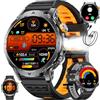 SUNKTA Orologio intelligente da uomo Militare 1000 mAh grande batteria 1,7 HD Bluetooth chiamate per iOS Android Smartwatch Sportive fitness,Monitoraggio della salute,sonno,3 braccialetti,nero