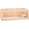 vidaXL Gabbia per Criceti 104x52x38 cm in Legno Massello di Abete