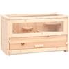 vidaXL Gabbia per Criceti 60x30x35 cm in Legno Massello di Abete