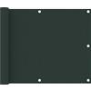 vidaXL Paravento da Balcone Verde Scuro 75x400 cm Tessuto Oxford