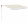vidaXL Tenda da Sole Retrattile Manuale 350x250 cm Crema