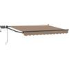 vidaXL Tenda retrattile manuale con LED Tortora