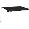 vidaXL Tenda Automatica con Sensore Vento e LED 400x350 cm Antracite