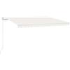 vidaXL Tenda da Sole Retrattile Manuale 450x350 cm Crema