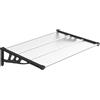 vidaXL Tettoia per Porta Nero e Trasparente 122x90 cm in Policarbonato
