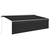 vidaXL Tenda Automatica con Parasole Sensore Vento e LED 5x3 Antracite