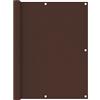 vidaXL Paravento Balcone Tenda Schermo Protezione UV Sole Pioggia Frangivento Parasole Impermeabile Marrone 120x500 cm in Tessuto Oxford