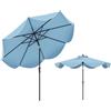 KOMFOTTEU Ombrellone da Giardino 270 cm, Inclinabile a 25°, Parasole da Spiaggia Protezione UV e Anti UV, con Manovella e 8 Stecche, Ideale per Terrazza, Balcone, Piscina (Marina)