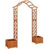 vidaXL Pergola da Giardino con Fioriera in Legno Massello di Abete