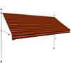 vidaXL Tenda da Sole Retrattile Manuale 300 cm Arancione e Marrone