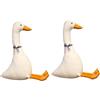 Abaodam Peluche Animali di Peluche a Forma di Oca, 2 Unitá, Velluto e Cotone PP, Soffice per Dormire Sul Divano o Casa