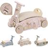 Mainely Personalizzabile cavalcabile 3 in 1, Auto a Dondolo Rosa - evolutivo e Antiscivolo - per Neonati e Bambini Piccoli a Partire dai 12 Mesi - Personalizzato con Il Nome - Label Label