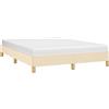 vidaXL Giroletto senza Materasso Crema 140x200 cm in Tessuto